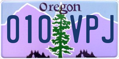 OR license plate 010VPJ