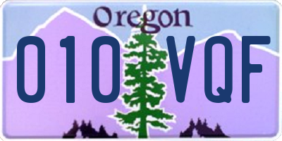 OR license plate 010VQF
