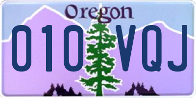 OR license plate 010VQJ