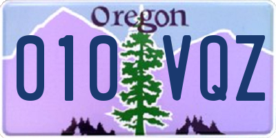 OR license plate 010VQZ