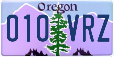 OR license plate 010VRZ