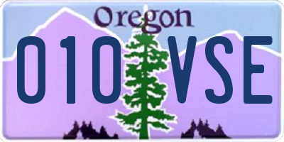 OR license plate 010VSE