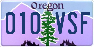 OR license plate 010VSF