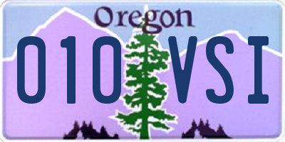 OR license plate 010VSI