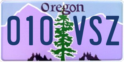 OR license plate 010VSZ