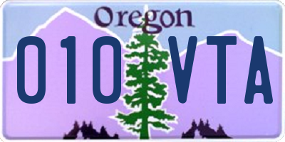 OR license plate 010VTA