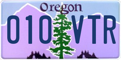 OR license plate 010VTR