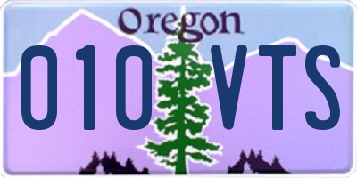OR license plate 010VTS