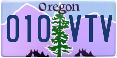 OR license plate 010VTV