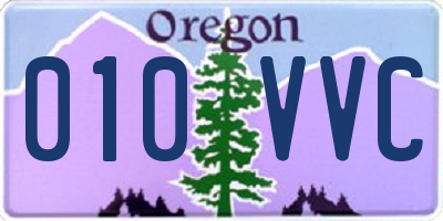OR license plate 010VVC