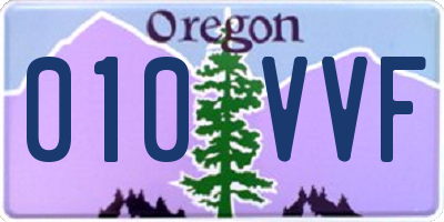 OR license plate 010VVF