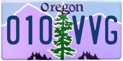 OR license plate 010VVG