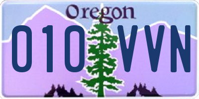 OR license plate 010VVN