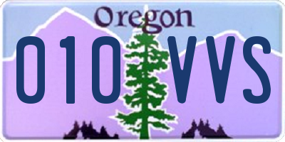 OR license plate 010VVS