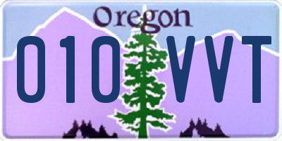 OR license plate 010VVT