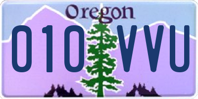 OR license plate 010VVU