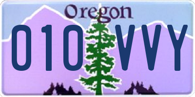 OR license plate 010VVY