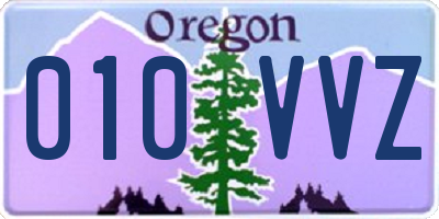 OR license plate 010VVZ