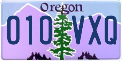 OR license plate 010VXQ