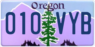 OR license plate 010VYB