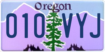 OR license plate 010VYJ