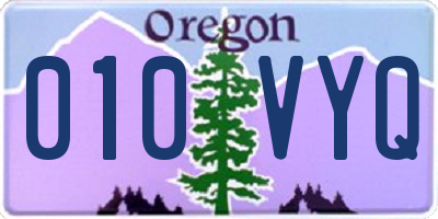 OR license plate 010VYQ