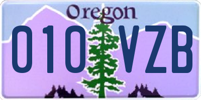 OR license plate 010VZB