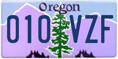 OR license plate 010VZF