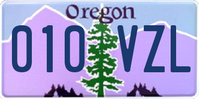 OR license plate 010VZL