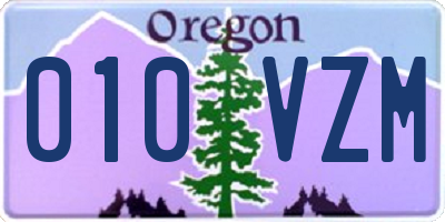 OR license plate 010VZM
