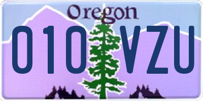 OR license plate 010VZU