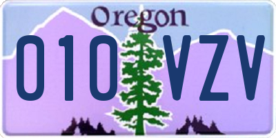 OR license plate 010VZV