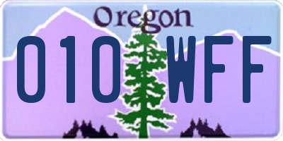 OR license plate 010WFF