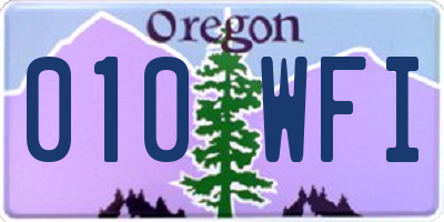 OR license plate 010WFI