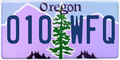 OR license plate 010WFQ