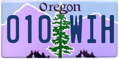 OR license plate 010WIH