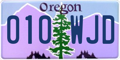 OR license plate 010WJD