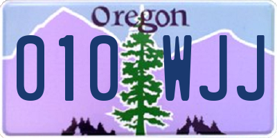 OR license plate 010WJJ