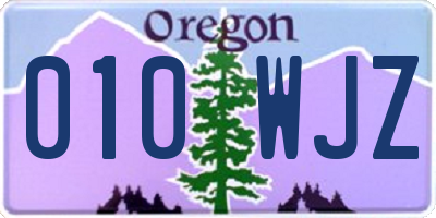 OR license plate 010WJZ