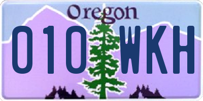 OR license plate 010WKH