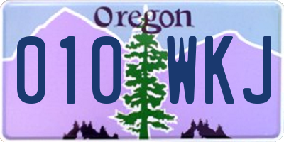 OR license plate 010WKJ