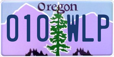 OR license plate 010WLP