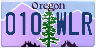 OR license plate 010WLR