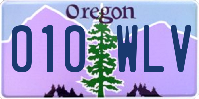 OR license plate 010WLV
