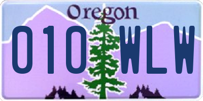 OR license plate 010WLW
