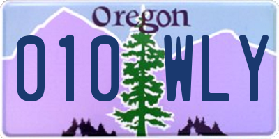 OR license plate 010WLY