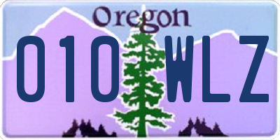 OR license plate 010WLZ