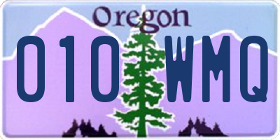 OR license plate 010WMQ