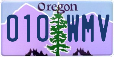 OR license plate 010WMV
