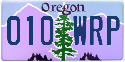 OR license plate 010WRP